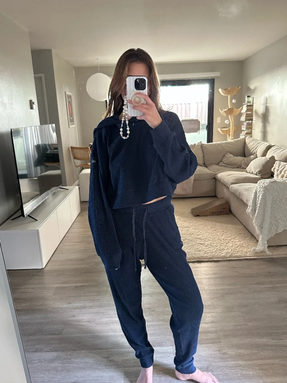 Alo Yoga MUSE Sweat Set Navy Blue